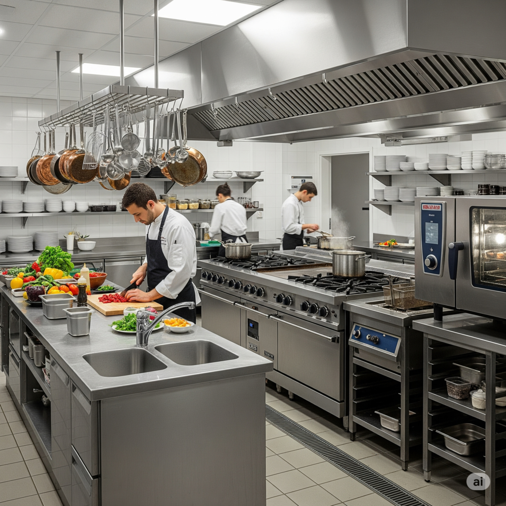 Commercial kitchen with Ecology unit
